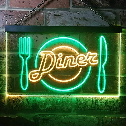 Diner Dual LED Neon Light Sign